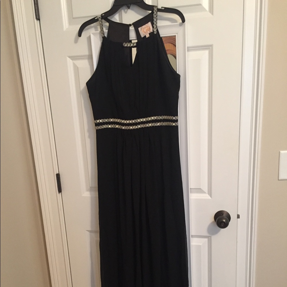 Gianni Bini Black Beaded Formal/Bridesmaid Dress